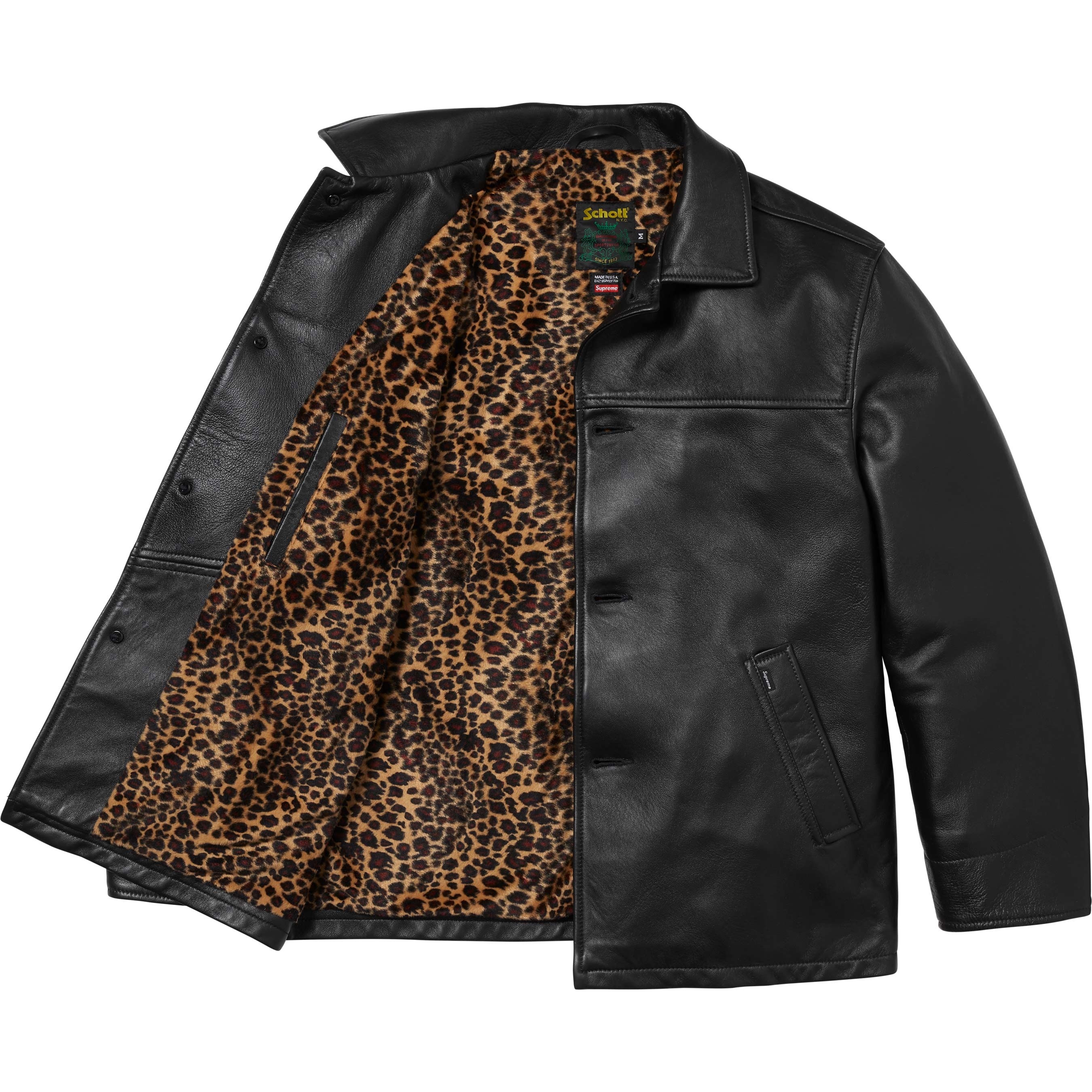 Supreme®/Schott® Leather Car Coat view 5